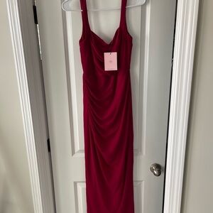 Elegant Red Sleeveless Dress